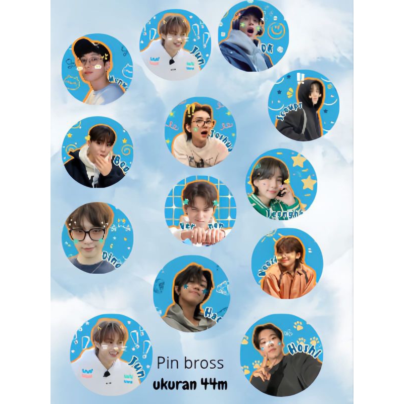 PIN BADGE SEVENTEEN BLUE 44MM