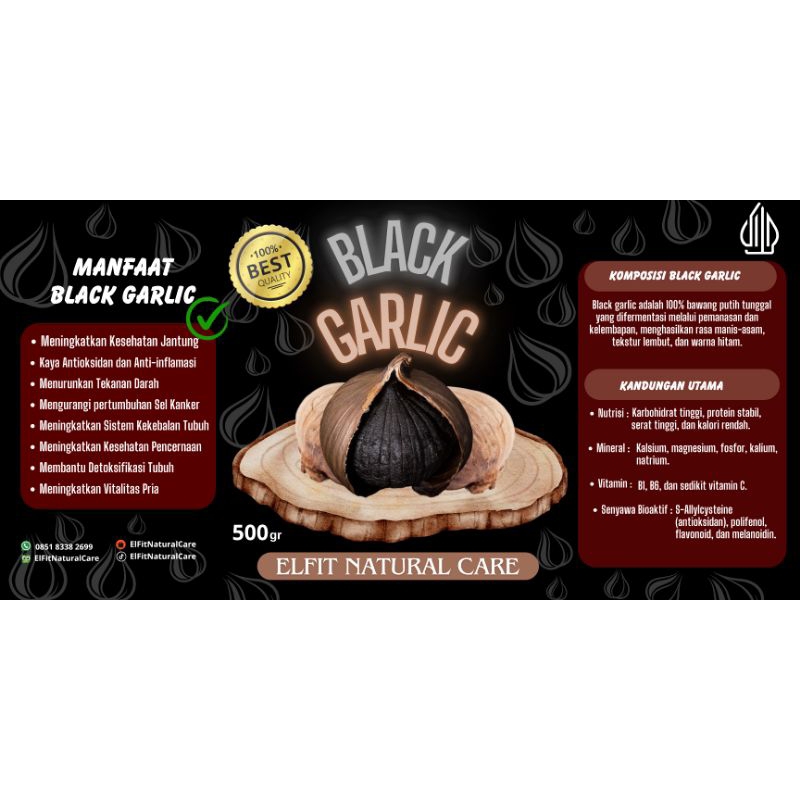 

BLACK GARLIC 500gr JUMBO PREMIUM ElFit Natural Care