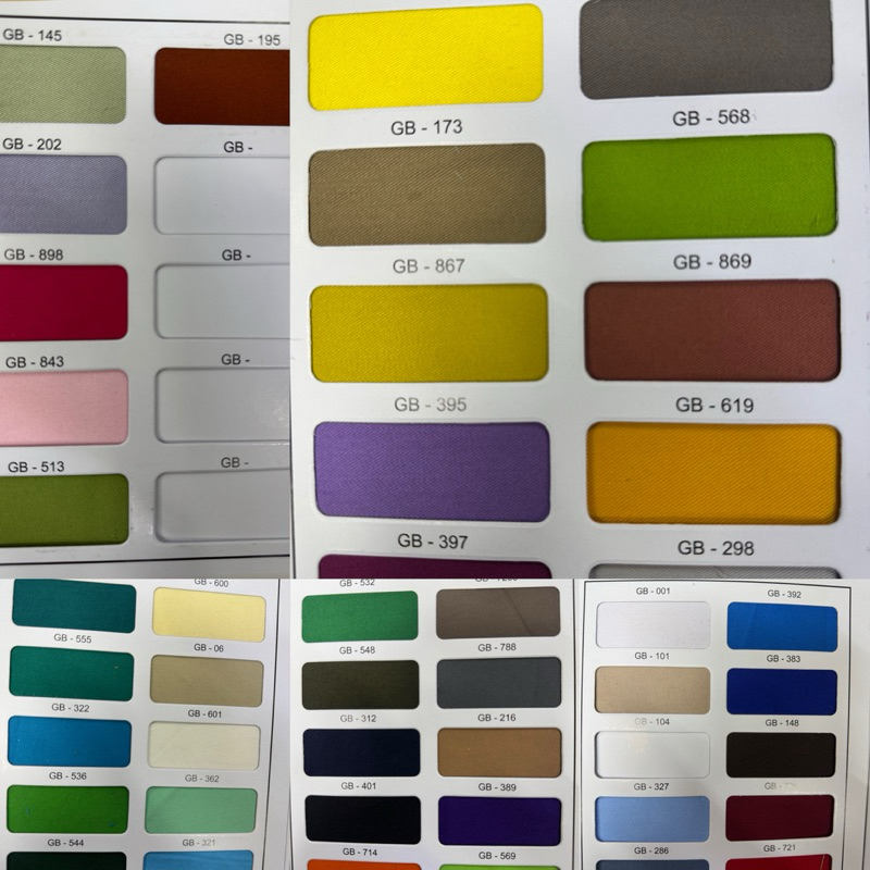 Kain Katun Twill GB Premium / Bahan Twill Katun Import / Kain Seragam Sekolah Polos