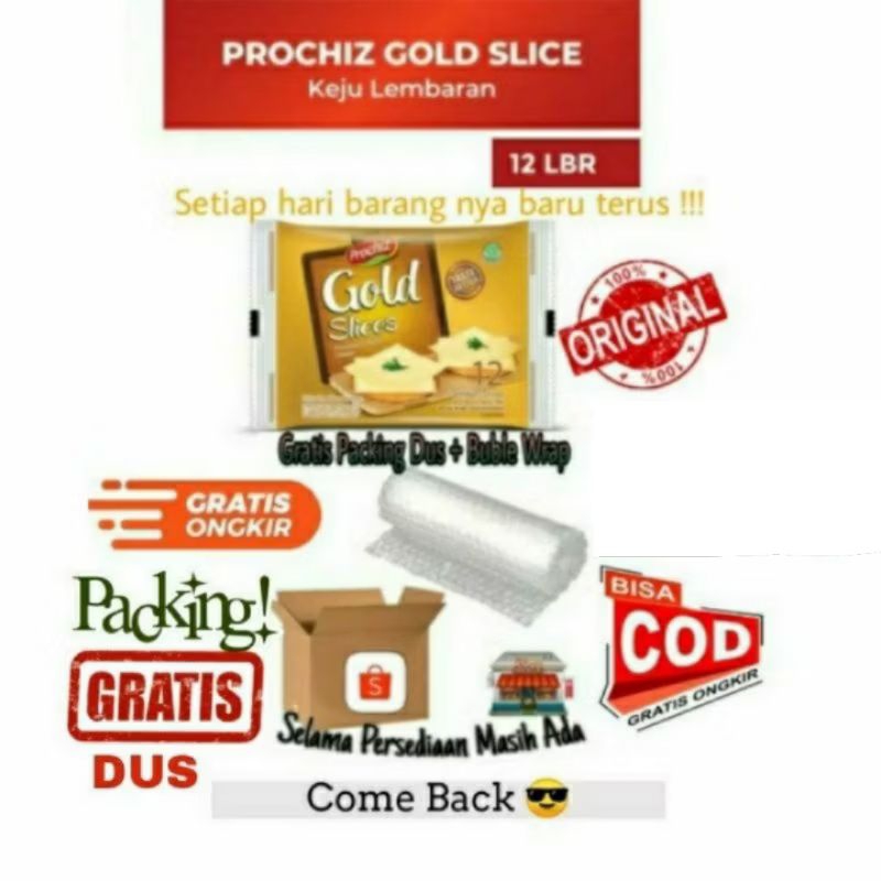 

Keju Prochiz Gold Slices 12 Lembar/Prochiz Gold Slices Berkualitas Original 100%