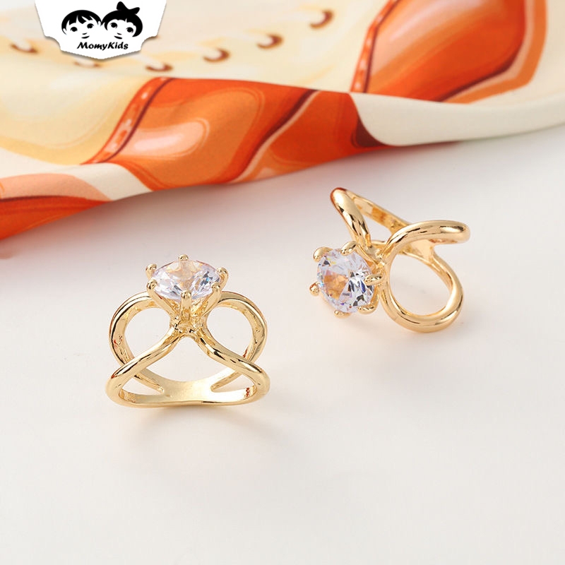COD Bros Hijab Cantik Model Cincin Kristal Korean Look Kekinian Ring Jilbab Syal BRS11