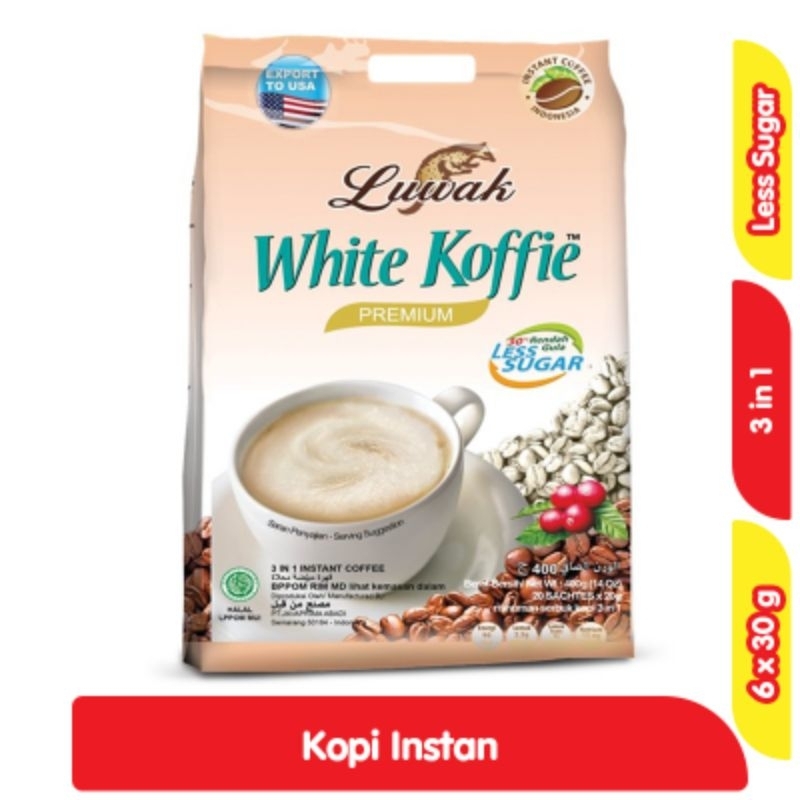 

Luwak White coffe less sugar