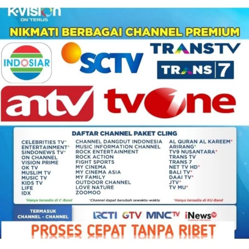 PAKET CLINK K-VISION & OPTUS GOL 1 TAHUN