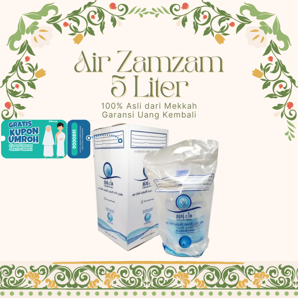 

Air Zamzam 5L [Asli Mekkah] - 100% Dijamin Original