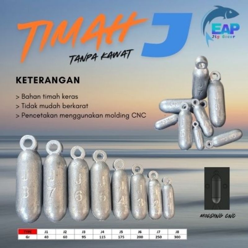 Timah Pancing J -Timah Pancing Kiloan