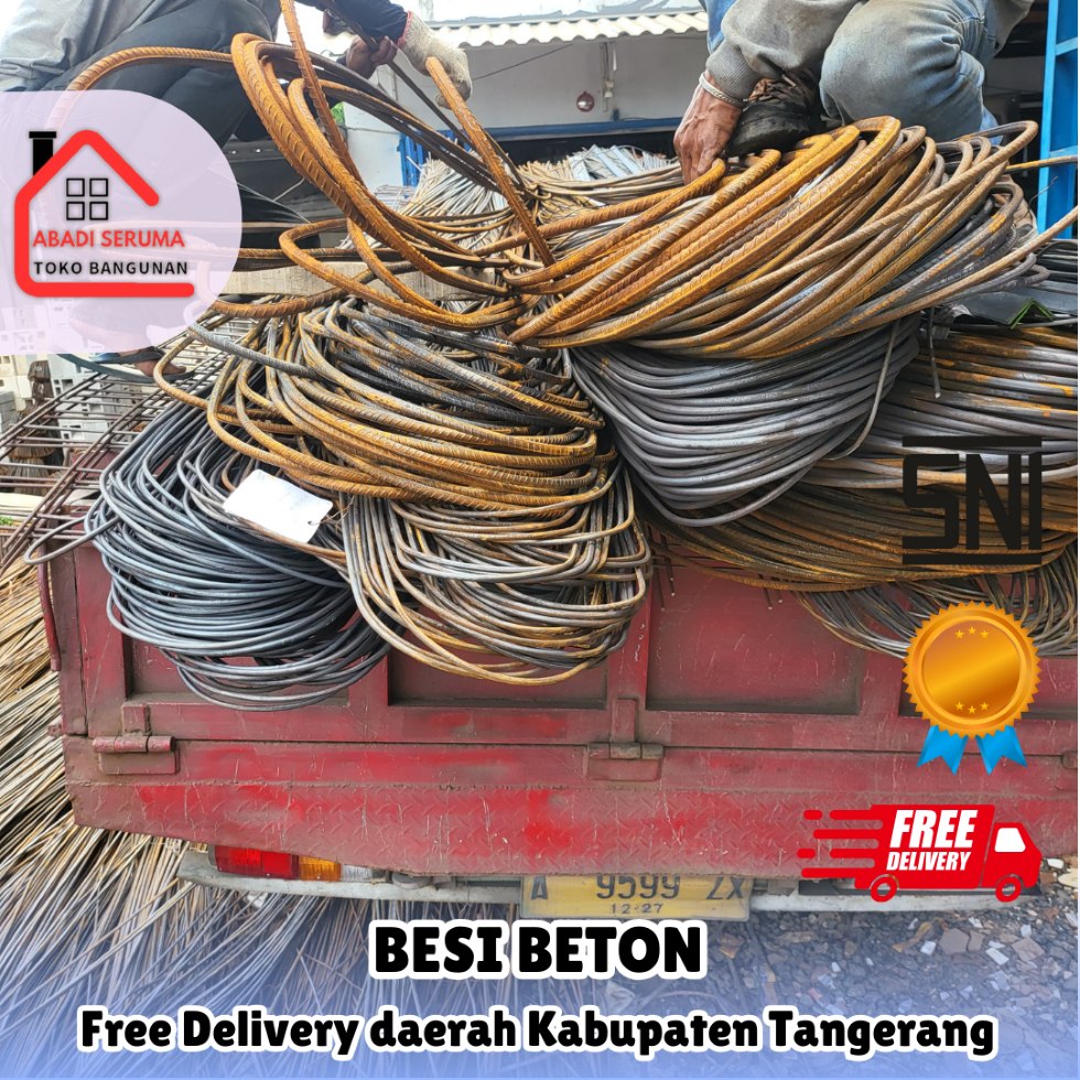 TERBAIK / BESI BETON / BESI / BESI ULIR / BESI POLOS / BESI 6 MM /  BESI 8 MM / BESI 10 MM / BESI SN