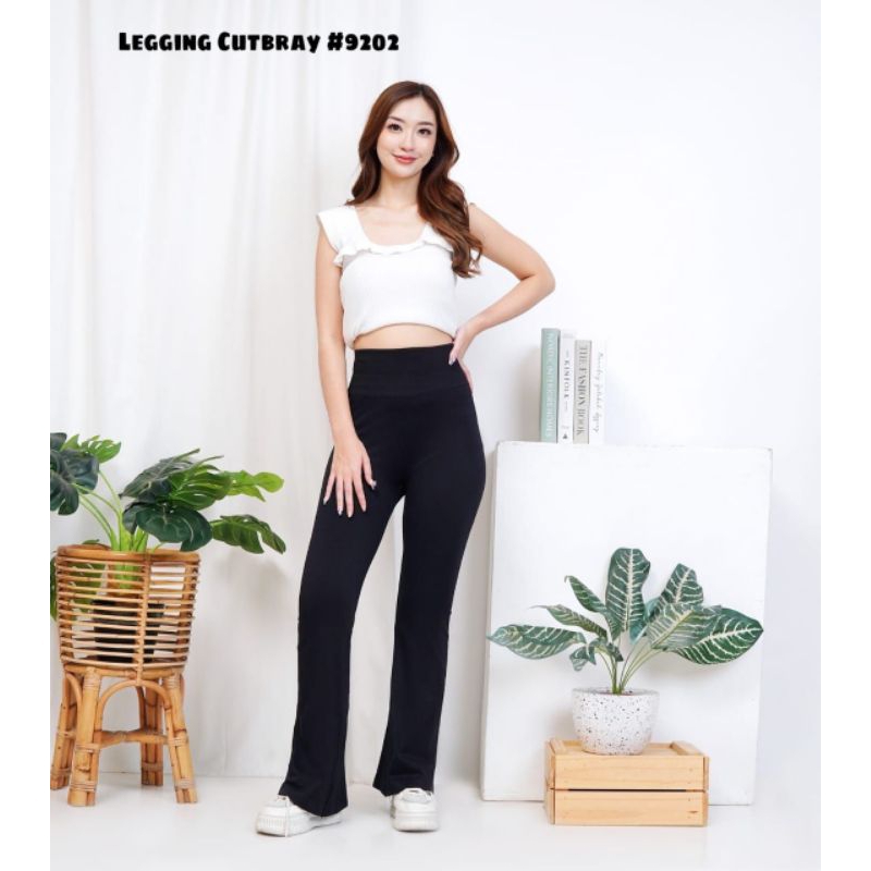 Celana Legging Wanita Cutbray - Pensil Olahraga Yoga Original Premium Import Sport Jogging Fitnes Go