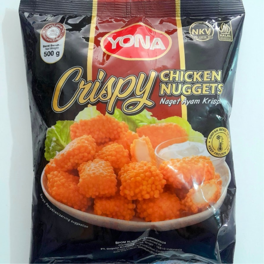 

YONA Crispy Bubble Chicken Nugget 500gr | Nugget Ayam Renyah Frozen | Camilan Anak