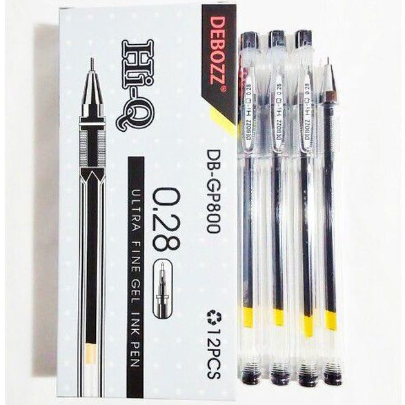 

Gel Pen HiTech Hi-Q GP 800 0.28mm DEBOZZ Per Lusin ( ISI 12 PCS )