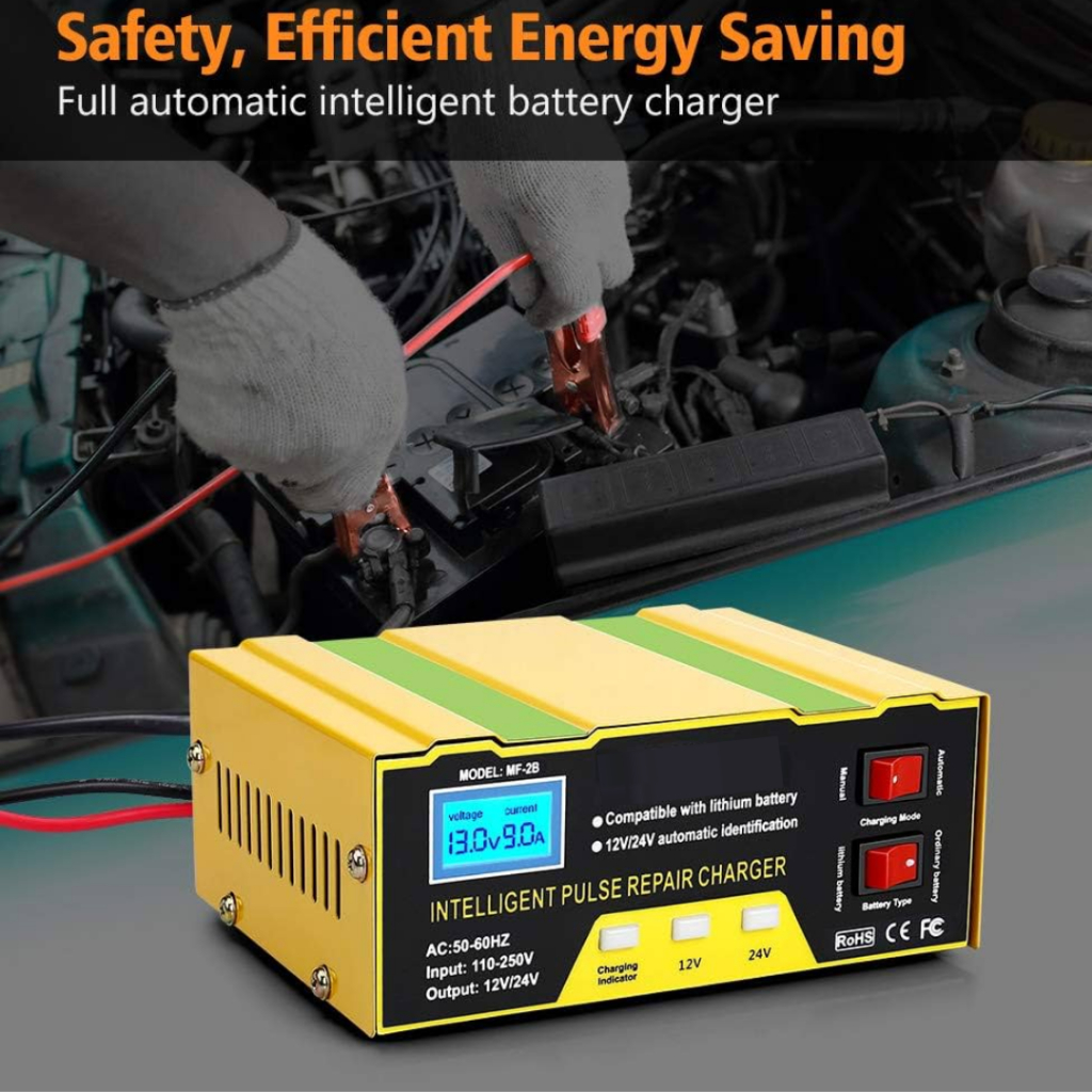MALL OTOHEROES Cas Charger Aki Mobil motor 12 - 24 volt otomatis kering basah 10A MF-2B
