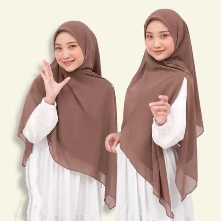 HIJAB SEGI EMPAT ZIPPER RESLETING / HIJAB ZIPPER RESLETING PREMIUM