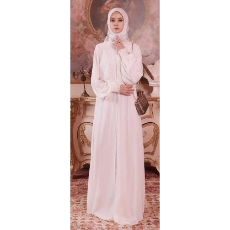 MANDJHA DRESS IVAN GUNAWAN FASHION ORIGINAL GAMIS JEMIMA WHITE PUTIH BERSIH SIZE S & XL,READY MINIME