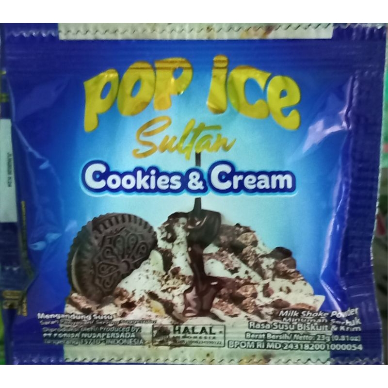 

Pop Ice Sultan All Varian Rasa 1 Renceng Isi 10 Bungkus @22g