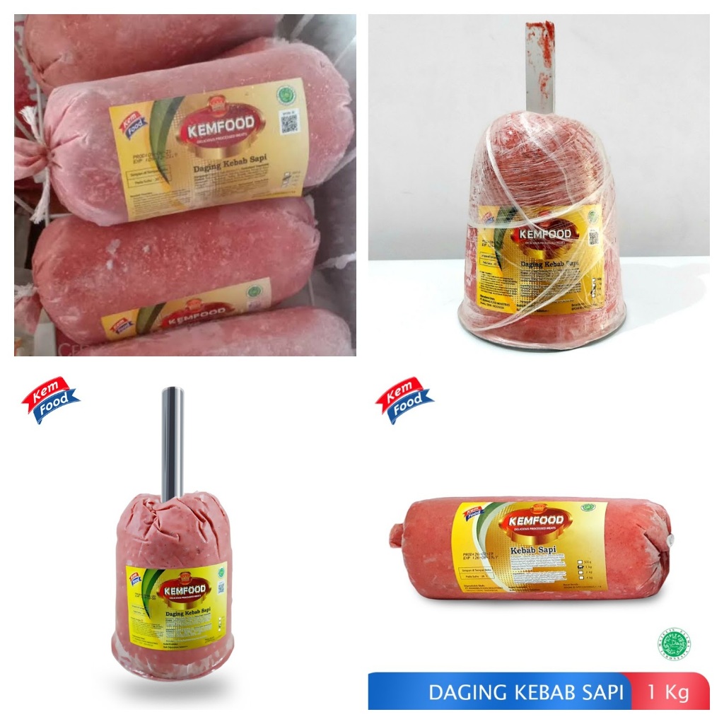 

KEMFOOD Daging Kebab Sapi 1kg / Pack 2kg / Tiang 2kg | Irisan Tipis Frozen | Daging Kebab Siap Masak
