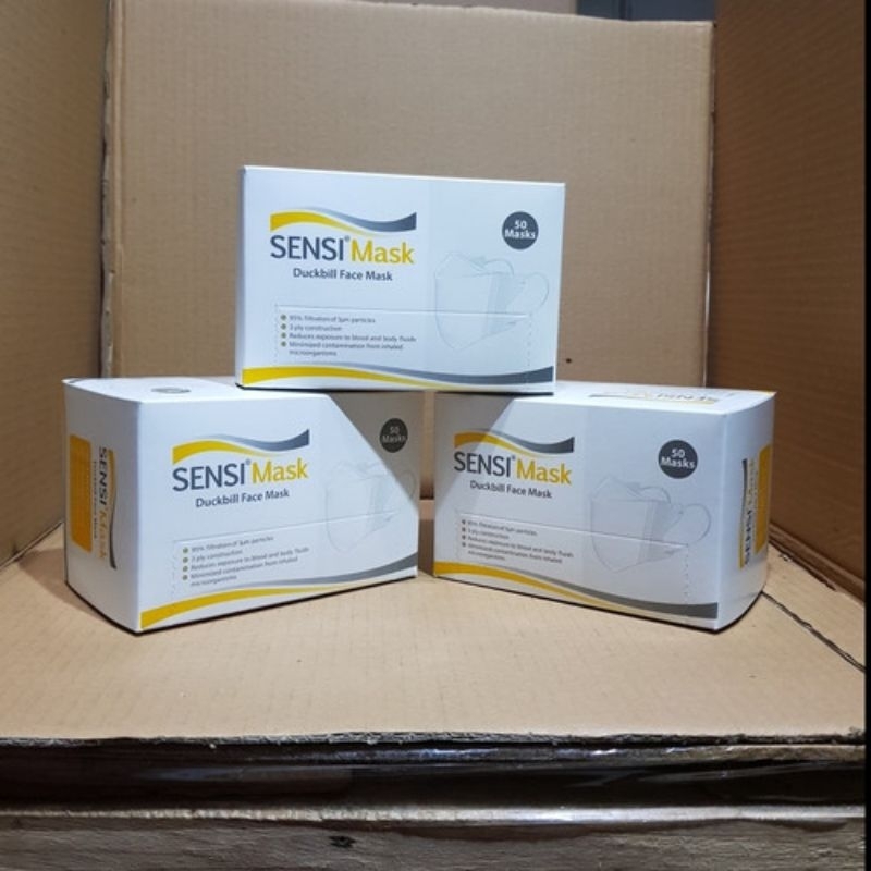 masker duckbill merek sensi 50 pcs