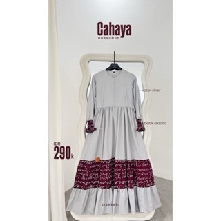 Zisheeri Cahaya Dress Gamis Toyobo mix Katun Motif