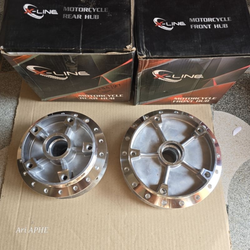 X-LINE tromol chrom set depan belakang yamaha MX KING / MX KING 150 - tromol ruji jari jari PROMO xl