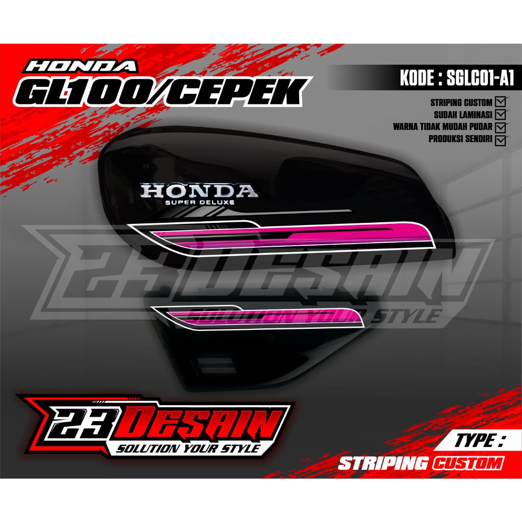STRIPING GL 100 STRIPING LIST GL100 STIKER TANGKI GL GANK STRIPING AIRBRUSH phetonggraffis GL CEPEK 