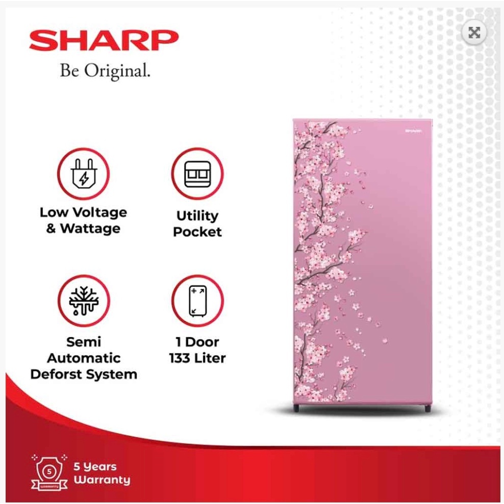 SHARP KULKAS 1 PINTU 1 DOOR REFRIGERATOR SJN162DSP