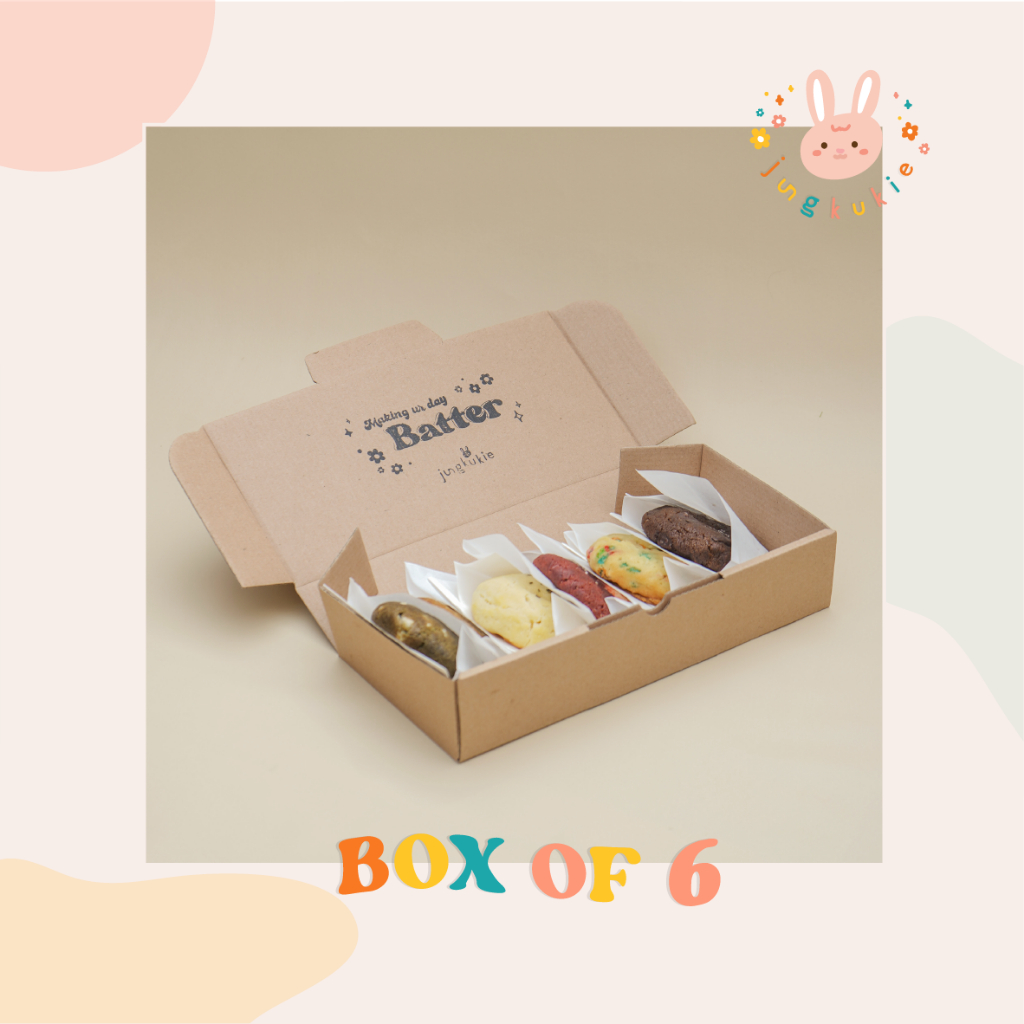 

Box of 6 Soft Cookies by JUNG KUKIE (1 Box isi 6 Soft Cookies) | Birthday Hampers / Graduation Gift