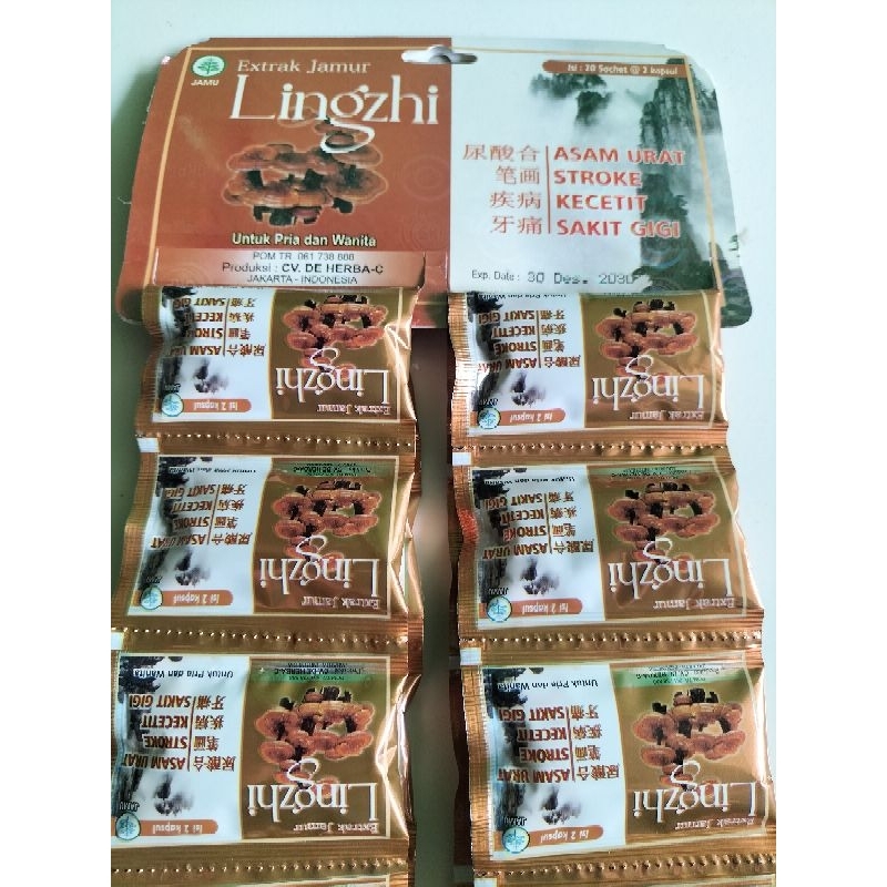 ORIGINAL Kapsul Jamur Lingzhi Extra herbal isi 20 sachet