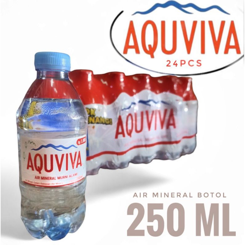 

aquviva botol 250ml isi 24 khusus kurir instan malang