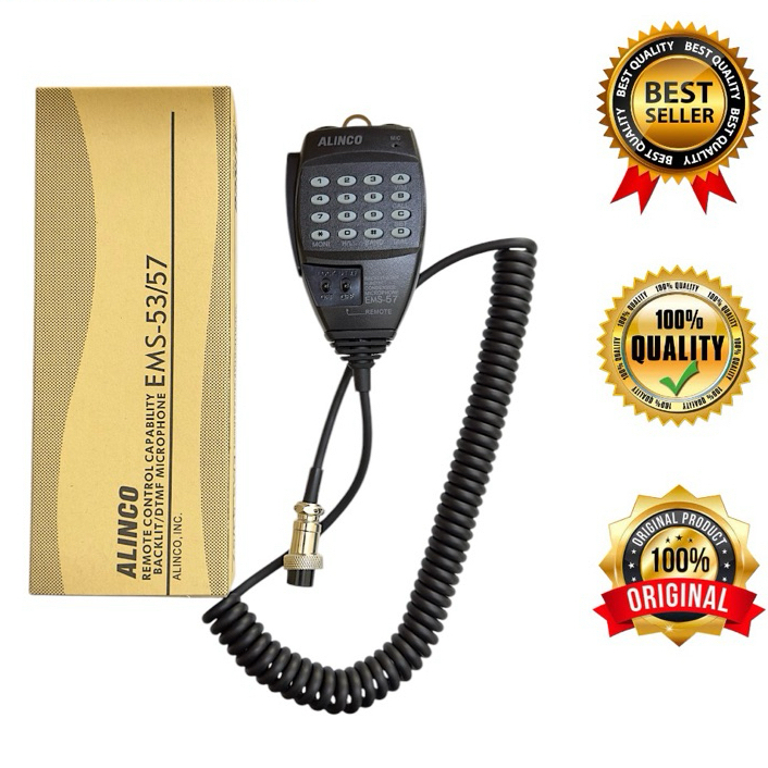 Mic Rig Alinco DR135 EMS-57 DR435 DR635 DR138 EMS57 Extra Ptt Extramic Handmic Microphone Mikrofon D