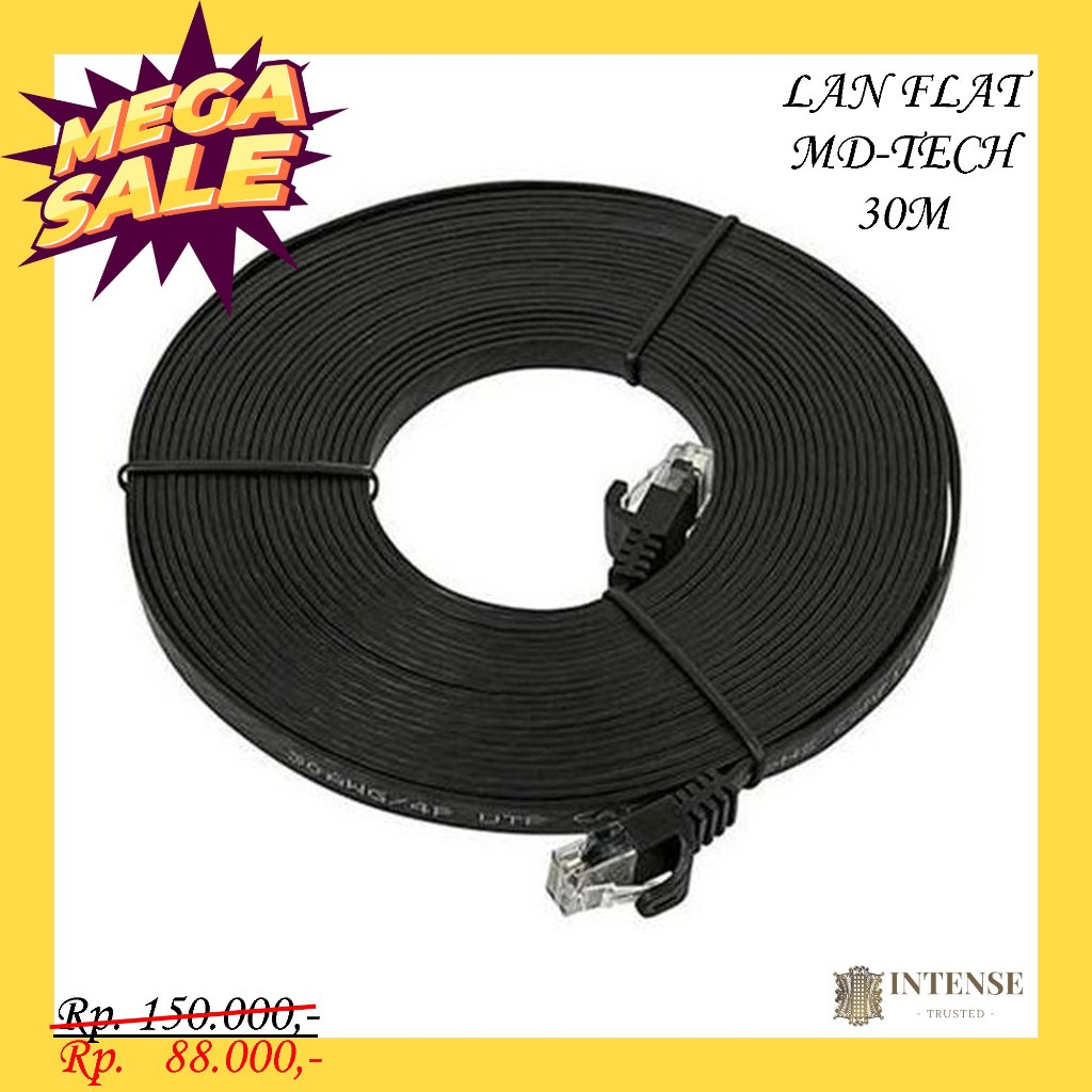 KABEL JARINGAN INTERNET LAN FLAT MD-TECH 30M (800165152)