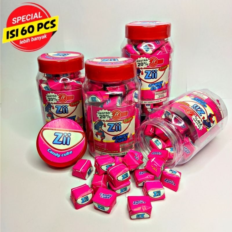 

Permen cube Zii isi 60 pcs aman halal bukan Zee
