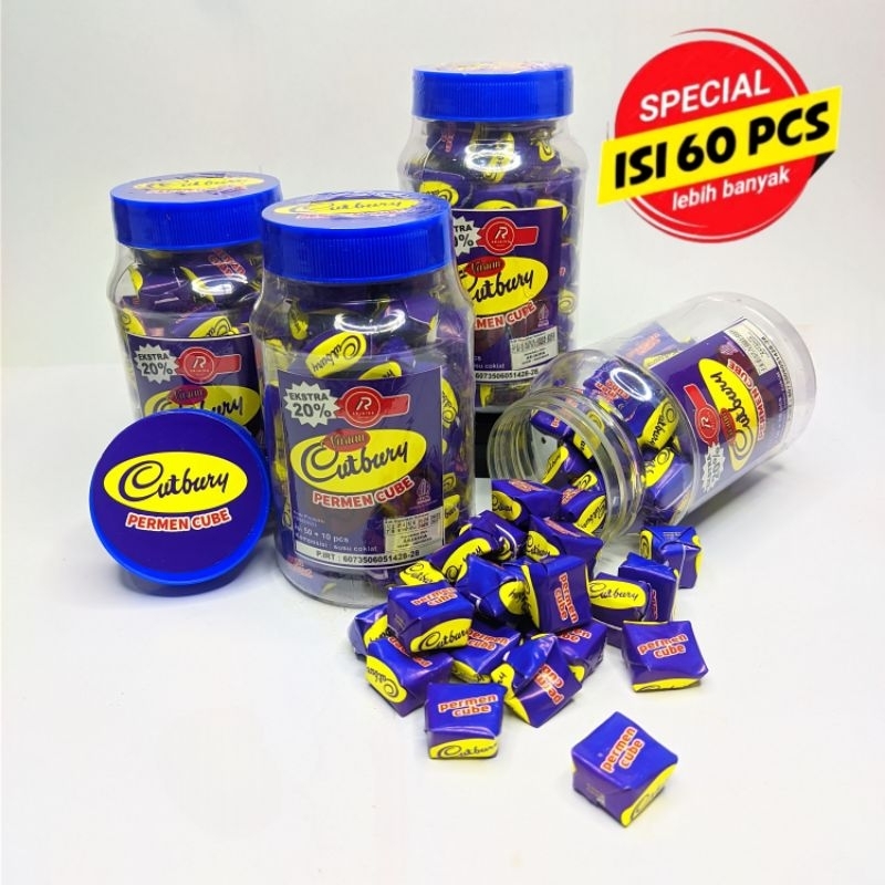 

Permen cube Cutburry isi 60pcs sudah izin PIRT aman halal