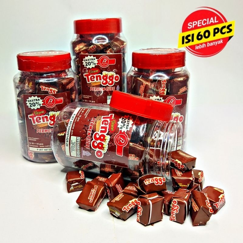 

Permen cube Tenggo isi 60 pcs halal aman izi PIRT bukan Tanggo