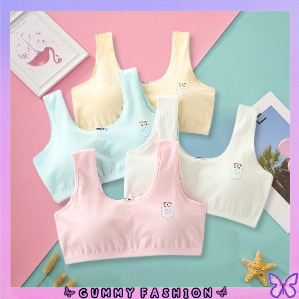•GUMMY• BR1942 Bra Bh Miniset Anak Wanita Pubertas Miniset Cewek Remaja Katun Pakaian Dalam