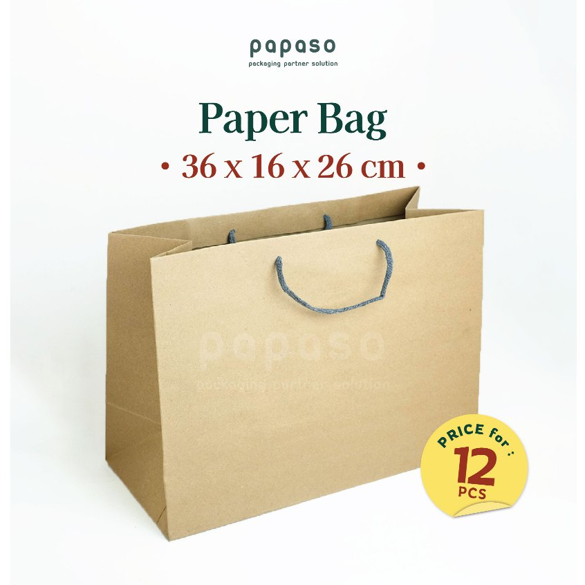 

Kraft Paper Bag 36x16x26 cm / Tas Kertas / Kantong