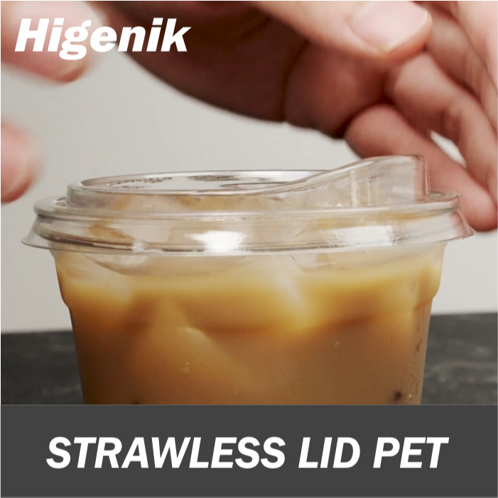 

Ukf5Pc6F4H (Kuliner.Kita) Lid Cup Pet Strawless 92.5 Mm / Strawless Lid
