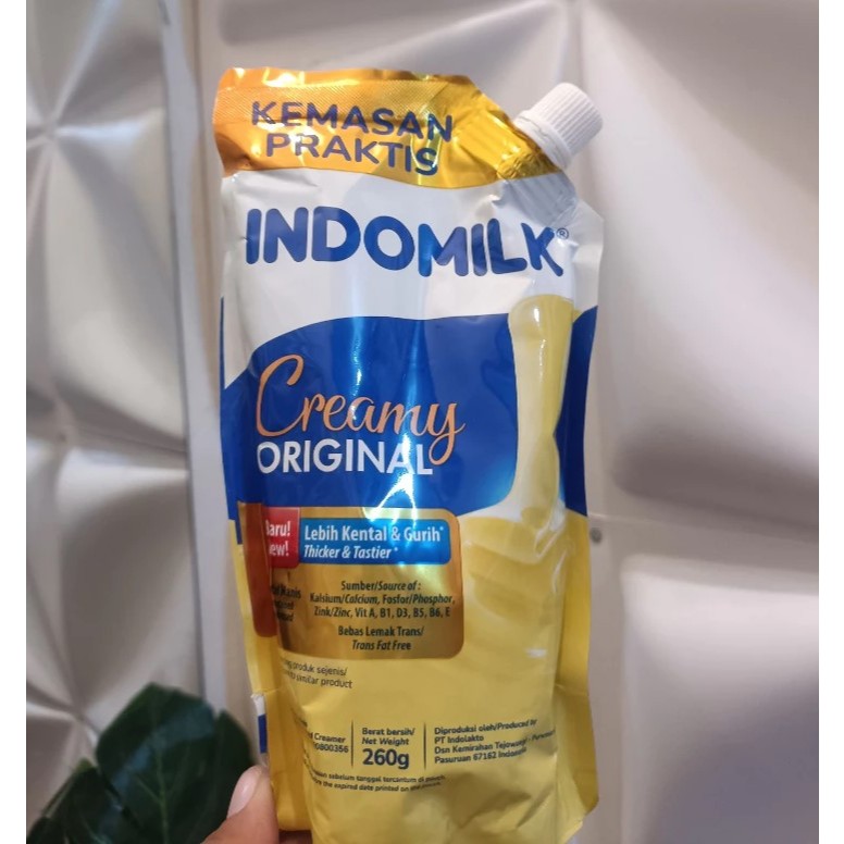

INDOMILK POUCH 260g susu kental manis creamy original 260 gr