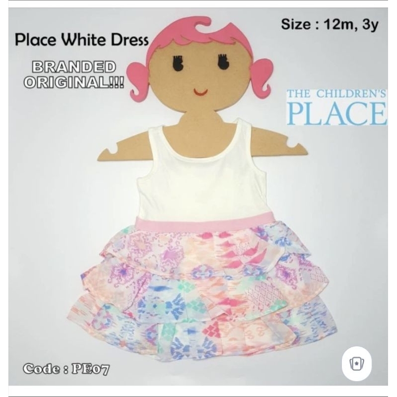 Dress rok terusan anak bayi perempuan PLACE bunga 12- 18 bulan