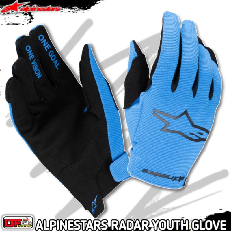 ALPINESTARS MX25 RADAR YOUTH GLOVE - SARUNG TANGAN ANAK-ANAK - KIDS - JUNIOR SEPEDA BMX - MINI TRAIL