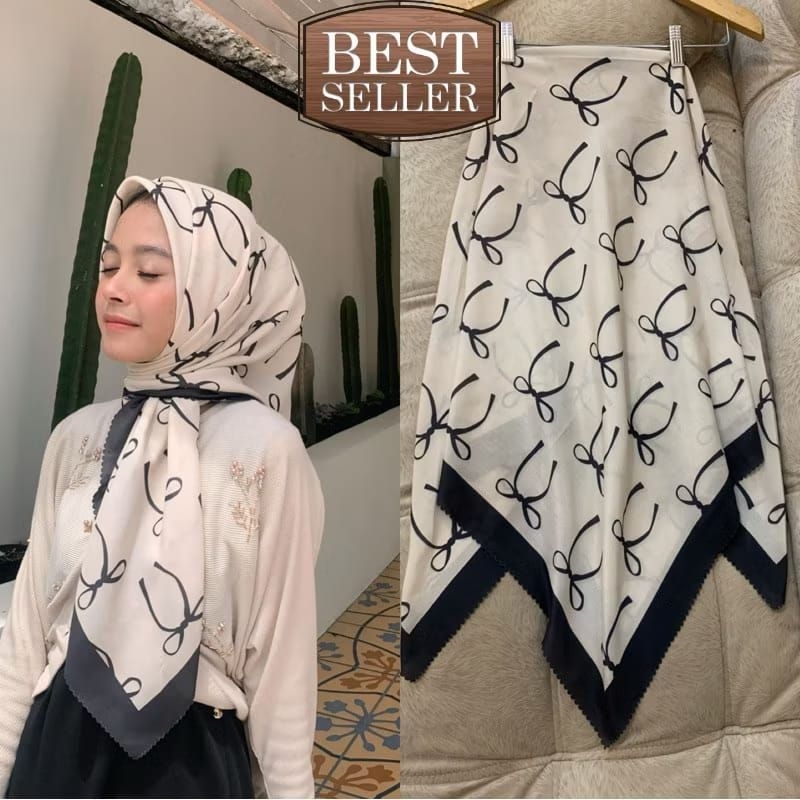 hijab voal new premium motif bunga tulip