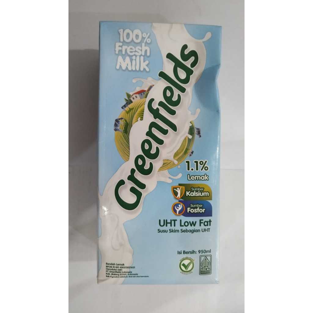 

GREENFIELDS UHT LOW FAT 950ML