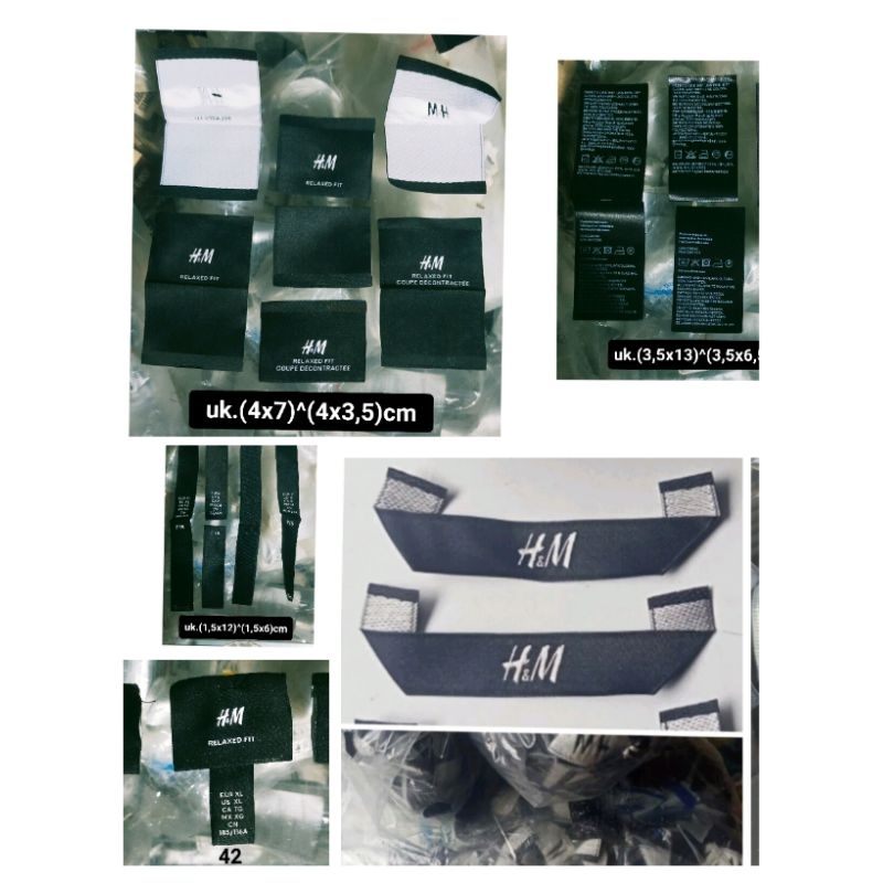 

Label Merek/Label Baju/Label Celana/Label Pakaian H&M Brand Label Produk