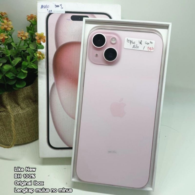 Iphone 15 Plus 128GB 2nd Like New BH100% ibox lengkap mulus Original