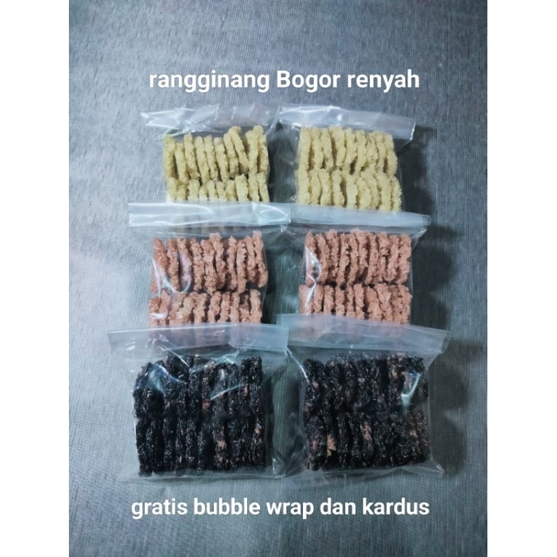 

rengginang mentah renyah gurih rasa bawang terasi dan ketan hitam gratis bubble wrap dan kardus