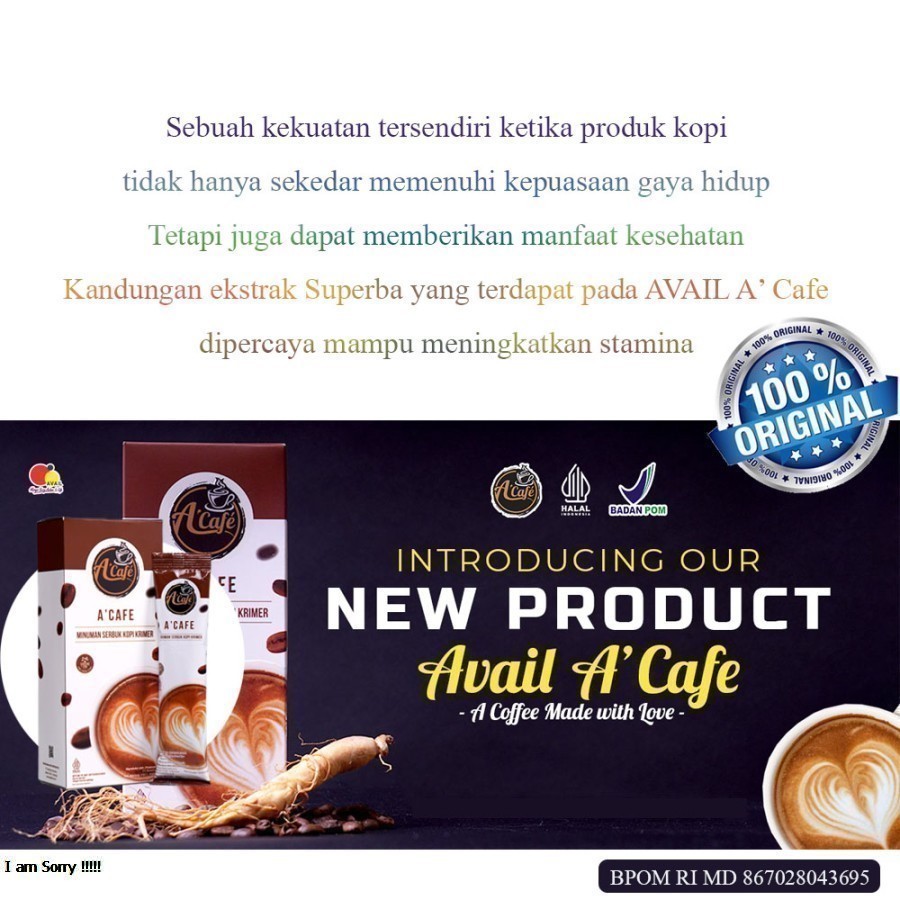 

Kopi A cafe minuman serbuk krimer isi 150grx 5 sachet