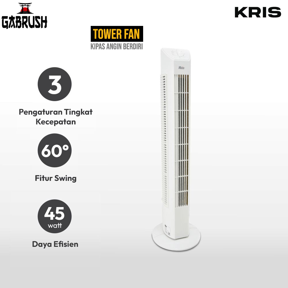 KRIS Tower Fan Kipas Angin Berdiri