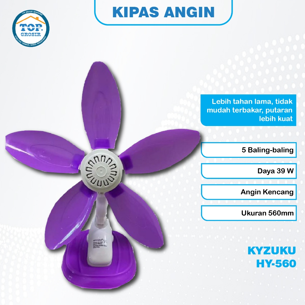 KIPAS ANGIN KYZUKU KIPAS ANGIN 39 WATT UNGU