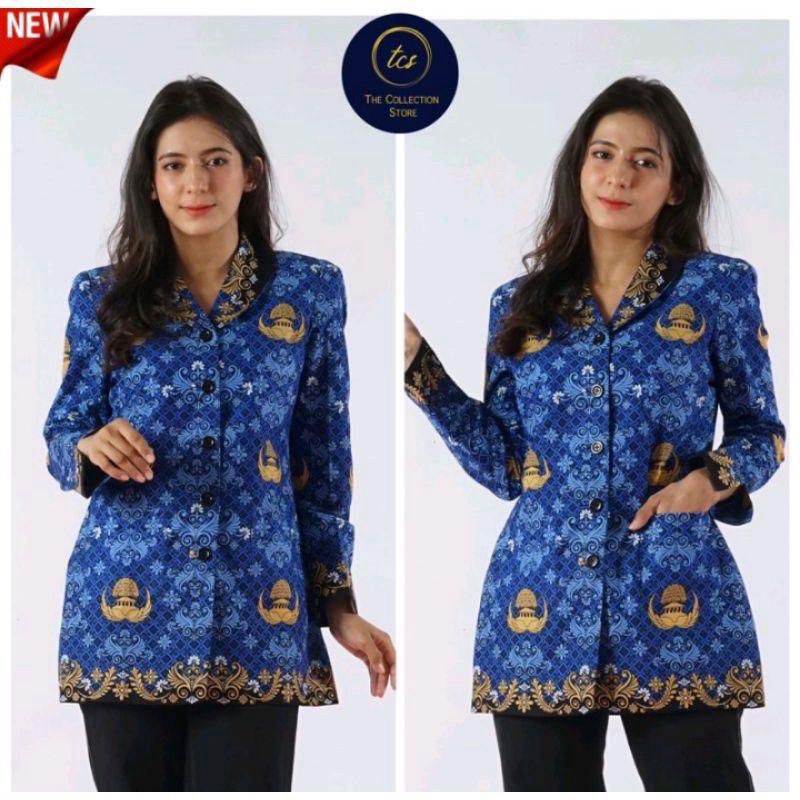 BATIK KORPRI TERBARU 2026,BATIK KORPRI PRIA BATIK KORPRI WANITA,BATIK KORPRI KERAH HITAM,SERAGAM KOR