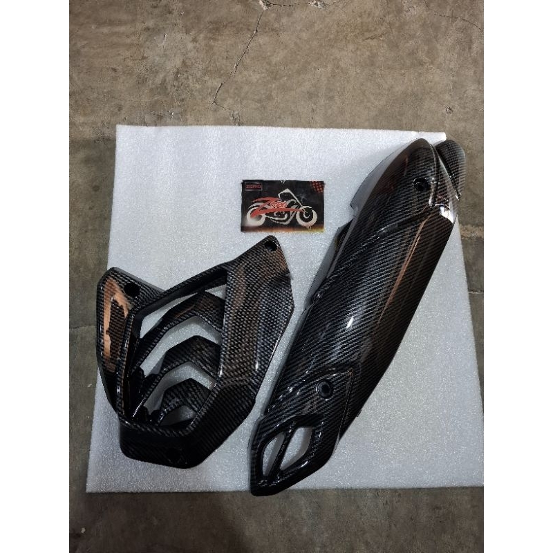 COVER TUTUP RADIATOR NMAX NEO S + KNALPOT NMAX NEO S CARBON ZORO