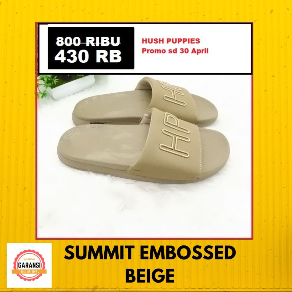 Sandal Pria Hush Puppies seri SUMMIT EMBOSSED 100% original store