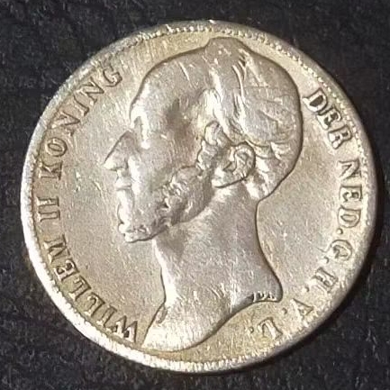 UANG KOIN KUNO || KOIN PERAK || 1 G WILLEM 2 TAHUN 1848