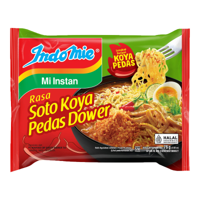 

Indomie Mi Instan Soto Koya Pedas Dower 76 gram